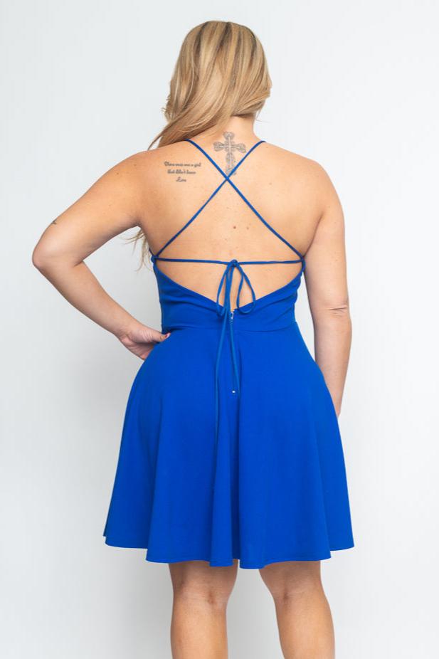 Electric Blue Skater Dress Royal Blue Skater Dress