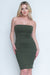 Strapless Bodycon Midi Dress (ED3981B) - Wholesale Fashion Couture 