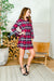 Plaid Button Down Fitted Mini Shirt Dress with Spread Collar and Tabbed Long Sleeves (4726DY) - Wholesale Fashion Couture 