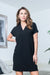 Relaxed Fit V Neck Soft Crepe Tunic Style Mini Dress (HL432244MI) - Wholesale Fashion Couture 
