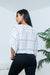 Window Pane Plaid Surplice V Neck Dolman Sleeve Crop Top (KT18127) - Wholesale Fashion Couture 