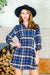 Plaid Button Down Fitted Mini Shirt Dress with Spread Collar and Tabbed Long Sleeves (4726DY) - Wholesale Fashion Couture 