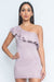 One Shoulder Solid Tie Dye Mini Dress* (D2337) - Wholesale Fashion Couture 