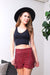 Red Plaid Skort Cut Mini Shorts* (HSP6612) - Wholesale Fashion Couture 