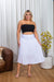 'Pretty Pressed' Plus Size Plisse Pleated Tea Length Midi Circle Skirt (718) - Wholesale Fashion Couture 