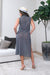 Pin Stripe Sheer Chiffon Long Vest in Black & White (M9372) - Wholesale Fashion Couture 