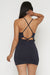 Spaguetti Strap Criss Cross Open Back Ribbed Bodycon Mini Dress (DZ19F022) - Wholesale Fashion Couture 