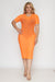 Plus Size See-Trough Short Sleeve Midi Dress in Neon "Undershirt Not Included" (D1044) - Wholesale Fashion Couture 