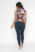 Short Sleeve Floral Top Front Key Hole* (ET1123) - Wholesale Fashion Couture 