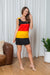 Multi Color Round Neck Mini Dress Full Lining (121319) - Wholesale Fashion Couture 