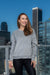 Ruched Long Sleeve  Round Neck Velour Sweatshirt in Lt. Grey (171059) - Wholesale Fashion Couture 