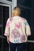 Plus Size Round Neck 3/4 Sleeve Floral Print Top (141788) - Wholesale Fashion Couture 