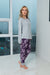 Soft 3 Piece Lounge Pajama Set -Pants, Long Sleeve & Sleeveless Top- Floral Print (1609489-JR-FLORAL) - Wholesale Fashion Couture 