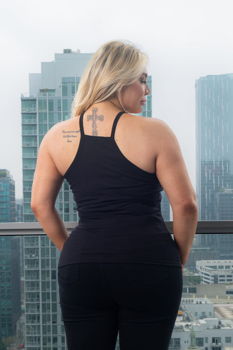 Plus Size Slim Fit Round Neck Racer Back Tank Top (RC38131X) - Wholesale Fashion Couture 