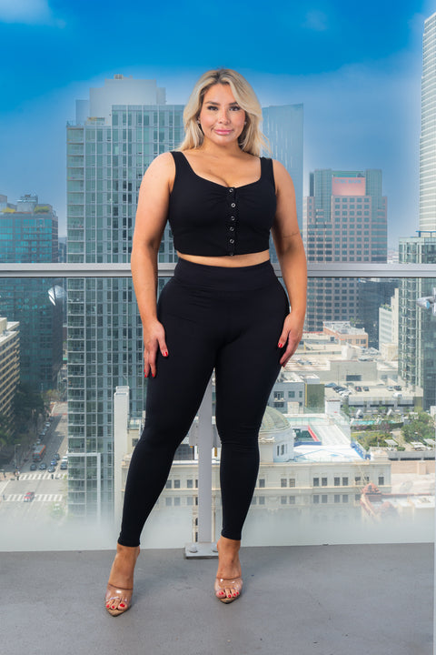 Plus Size Tummy Control Wide Waistband One Size Yoga Pants Active Legging (SLYX) - Wholesale Fashion Couture 