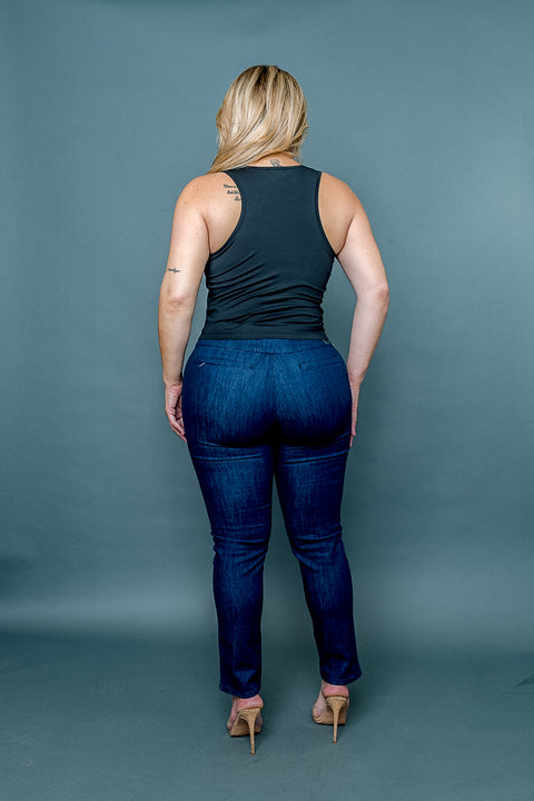 Plus Size Silky Fitted Scoop Neck Racer Back Tank Top (ZB11448) - Wholesale Fashion Couture 