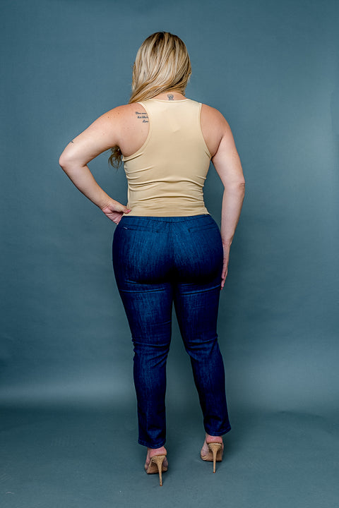 Plus Size Silky Fitted Scoop Neck Racer Back Tank Top (ZB11448) - Wholesale Fashion Couture 