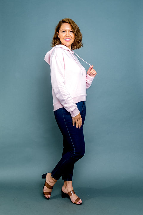 Plus Size Long Sleeve Drawstring Hoodie Sweater (52085006) Y - Wholesale Fashion Couture 