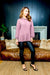 Pretty Fleece Peplum Hoodie Sweatshirt with Long Bishop Sleeves (18001) - Wholesale Fashion Couture 
