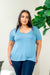 Plus Size Relaxed Fit Scoop Neck Short Sleeve Top (PT16280-073) - Wholesale Fashion Couture 
