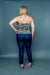 Plus Size Camo Print Square Neck Spaghetti Strap Tank Top (ZB11443F) - Wholesale Fashion Couture 