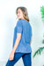 Relaxed Fit Keyhole Crew Neck Short Sleeve Tee with Cutout V Plunge Twist Tied Front (HT8032) - Wholesale Fashion Couture 