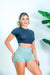 High Waist 4 Way Stretch Buttery Soft Compression Yoga Shorts with Ruched Side Ties (6747PH) - Wholesale Fashion Couture 