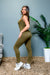 2 PC Set - Seamless Rib Knit Scoop Neck Racerback Tank and Leggings (YPS-3462) - Wholesale Fashion Couture 
