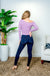 Long Sleeve Asymmetrical Scoop Neck Rib Knit Bodysuit with Snap Crotch in Lavender (BT02337) - Wholesale Fashion Couture 