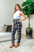 One Piece Halter Neck Top and Plaid Jogger Pant with Bow Tied Paperbag Waist Jumpsuit (VIP5708) - Wholesale Fashion Couture 