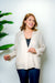 Plus Size Linen Light Single Button Blazer (XYJ7072) - Wholesale Fashion Couture 
