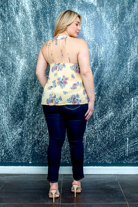 Plus Size Floral Sleeveless Top (ZB9624F) - Wholesale Fashion Couture 