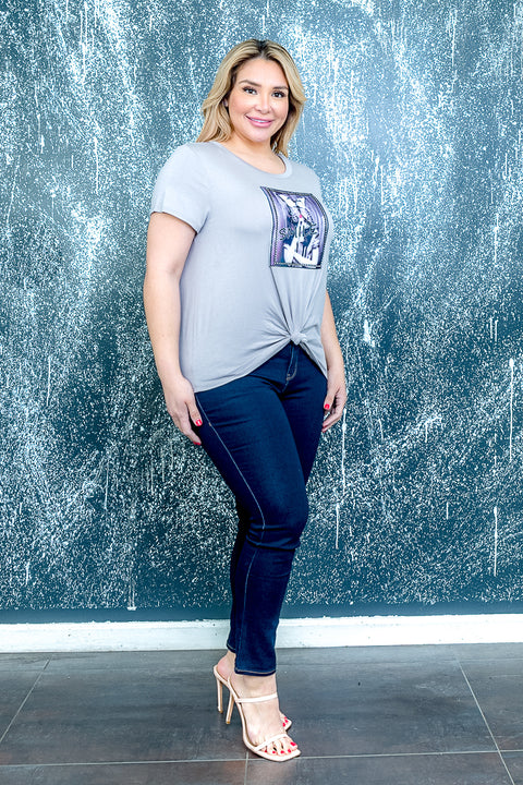 Plus Size Short Sleeve Top (ZA0962J) - Wholesale Fashion Couture 