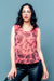 Sleeveless Top Flowers Printed (T16618) - Wholesale Fashion Couture inc