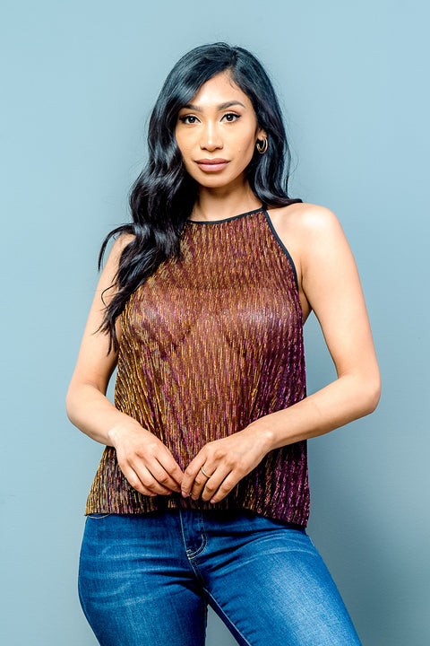 Mix Sleeve Less Top-No Linen (LT23466) - Wholesale Fashion Couture inc