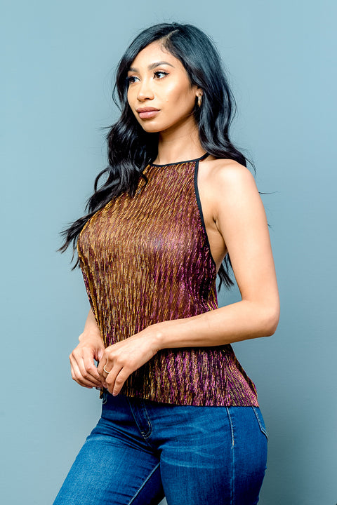 Mix Sleeve Less Top-No Linen (LT23466) - Wholesale Fashion Couture inc