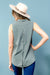 Sleeveless Slit Neckline Top Top (15956) - Wholesale Fashion Couture inc