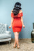Off Shoulder Lace Ruffle Sheath Midi Dress (K1916) - Wholesale Fashion Couture 