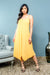 Adjustable Spaghetti Strap Ribbed Dress With Handkerchief Hem (KD5957EY) - Wholesale Fashion Couture 