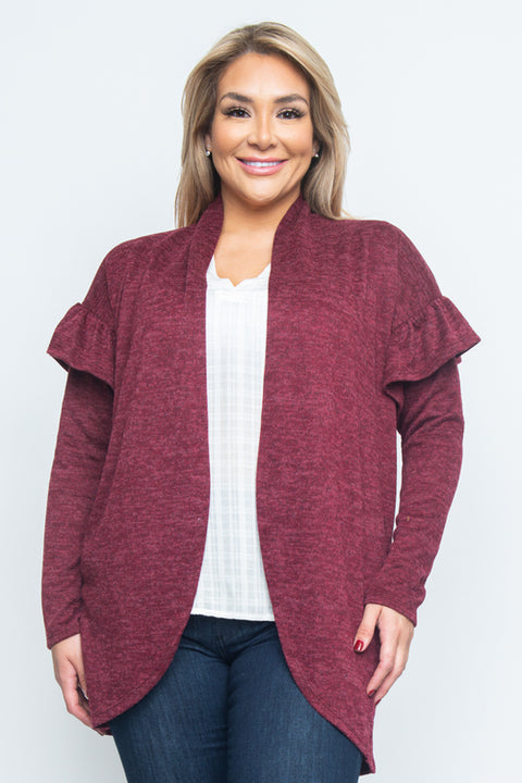 Plus Size Sweaters (JT12718) Burgundy / ( 1XL-2XL-3XL- 0-1-3)