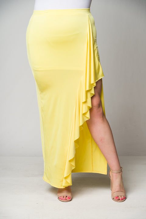 Plus Size Ruffle Skirt No Lining (GNS3207) - Wholesale Fashion Couture 