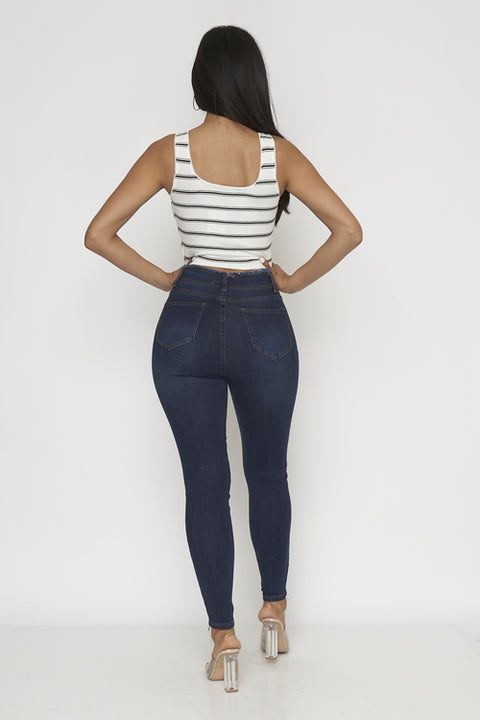 Orange Striped Crop Top (399121) - Wholesale Fashion Couture 