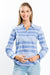 Blue & White Stripe Classic Button Down Shirt (99501_PP125) - Wholesale Fashion Couture 