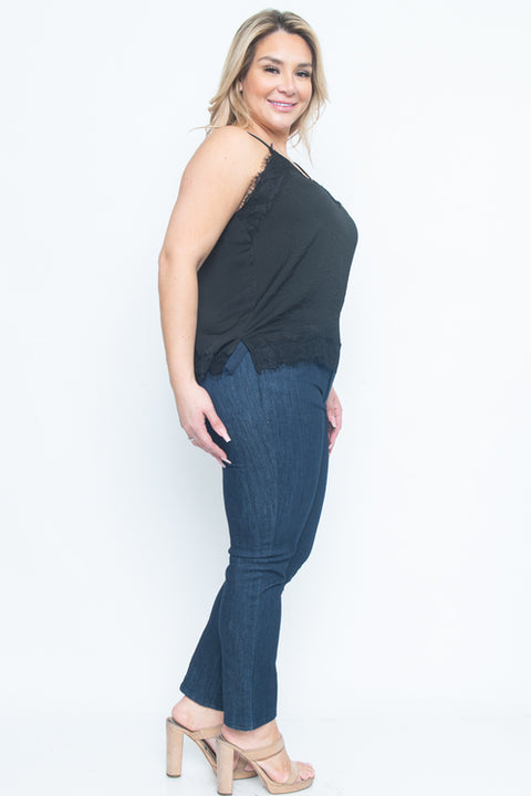 Sleeve Less Top (ZB8924S) Black (1X-2X-3X - 2-2-2