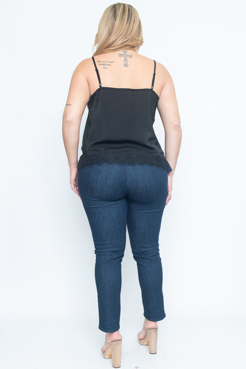 Sleeve Less Top (ZB8924S) Black / ( 1X-2X-3X- 2-1-1)