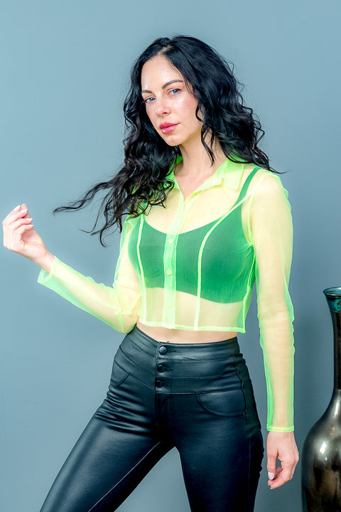 See through Crop Top (21969) - Wholesale Fashion Couture inc