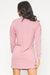 Long Sleeve Round Neck Front Laceup Detail Mini Dress (4254DH) - Wholesale Fashion Couture 