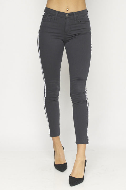 Mid Rise Skinny Pants (SP10004) Wine / ( 1-3-5-7-9-11-13- 1-2-2-2-2-2-1)