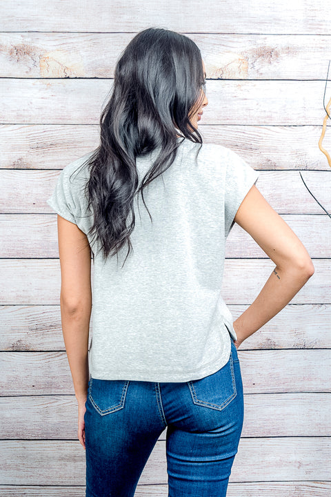 Sleeve Top (450-00247) Grey / ( XS-S-M-L- 1-2-2-1)