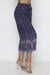 Navy Aztec Printed Palazzo Capri Pants with Waist Tie (YD8CLT01-05) - Wholesale Fashion Couture 